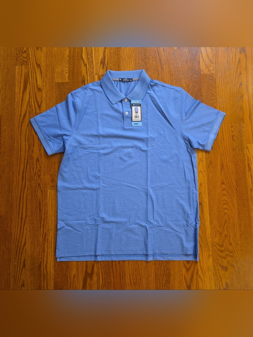 Members Mark Men's Blue Polo Shirt - Size L. NWT. #MM005